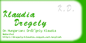 klaudia dregely business card